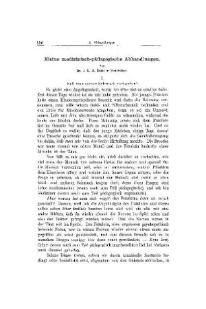Kleine medizinisch-pädagogische Abhandlungen : I. - IV.