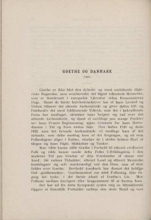 Goethe og Danmark