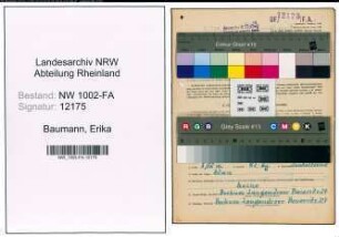Entnazifizierung Erika Baumann, geb. 16.03.1922 (Filialleiterin)
