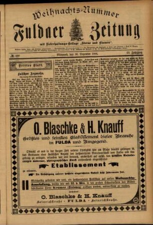 Dritte Ausgabe vom Mittwoch, den 16. Dezember 1896.