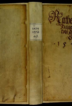 Ratsprotokolle, 1575 Aug. 2. - 1576 Juli 29.