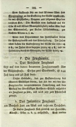 P. Die Zeughäuser.
