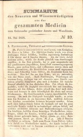 14. Mai 1838. No 10.