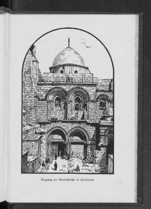 Eingang zur Grabeskirche in Jerusalem.