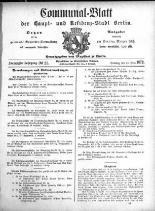 1879,25: No. 25, 22. Juni 1879