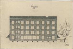 Gsaenger, Gustav; München; Lehrlingsheim für die Innere Mission - Westseite (Ansicht)