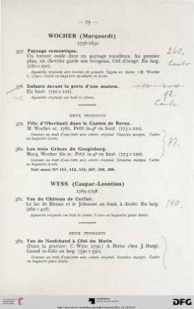 Wyss (Caspar-Leontius) 1769-1798 (Nr. 381-388)