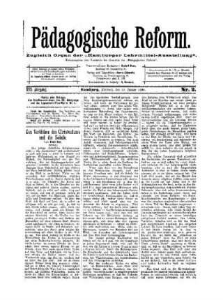 Das Verblühen des Christentums und die Schule : (Schluß)