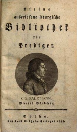 Kleine auserlesene liturgische Bibliothek für Prediger, Viertes Bändchen
