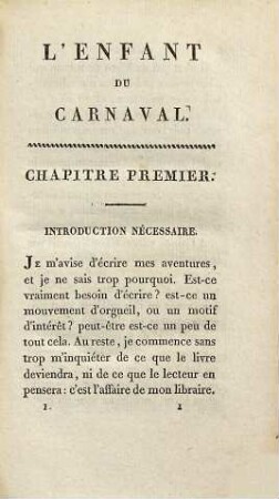 L' enfant du carnaval : histoire remarquable, et surtout véritable ; pour servir de supplément aux Rapsodies du jour, 1