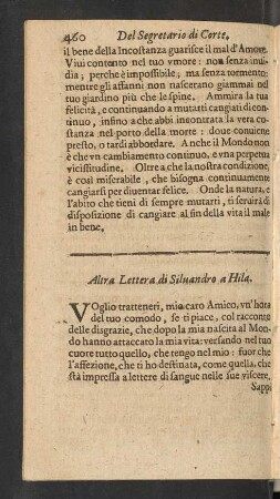 Altra Lettera di Silvandro a Hila.