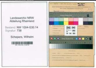 Entnazifizierung Wilhelm Schepers , geb. 08.05.1896 (Maschinist)