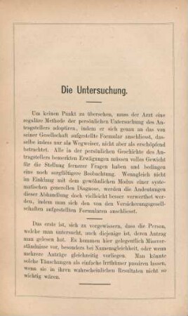 Die Untersuchung