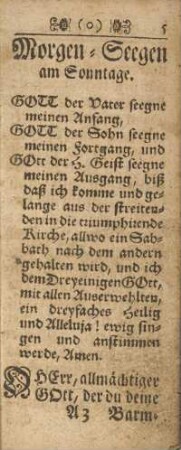 Morgen-Seegen am Sonntage