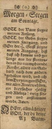 Morgen-Seegen am Sonntage