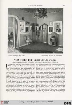 Vom Guten und Schlechten Möbel: einige Gestaltungs-Grundsätze für praktische Möbel