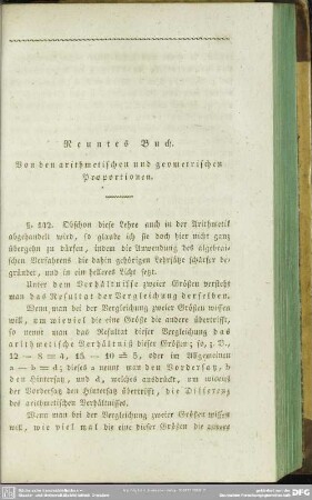 Neuntes Buch. Von den arithmetischen und geometrischen Proportionen