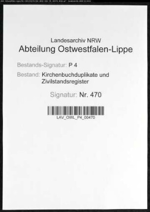 Kirchenbuchduplikat der katholischen Gemeinde Enkhausen (GHT 1852-1858). (Gemeinde: Enkhausen, katholische Gemeinde)