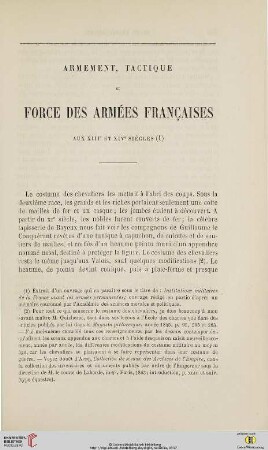 N.S. 8.1863: Armement, tactique et force des armées françaises aux XIIIe et XIVe siècles
