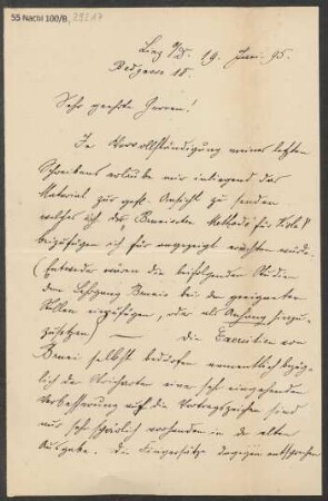 Brief an B. Schott's Söhne : 19.06.1895