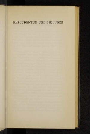 Das Judentum und die Juden
