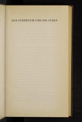 Das Judentum und die Juden