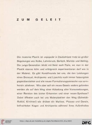 Zum Geleit