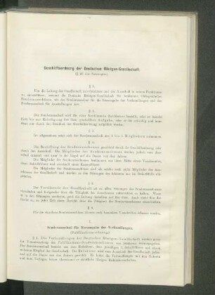 Geschäftsordnung der Deutschen Röntgen-Gesellschaft.