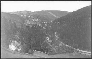 Bärenfels. Blick auf Kipsdorf vom Hotel Kaiserhof