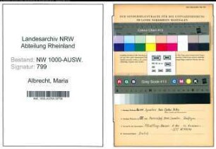Entnazifizierung Maria Albrecht, geb. 14.08.1914 ()