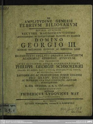 De Amplitudine Generis Febrium Biliosarum