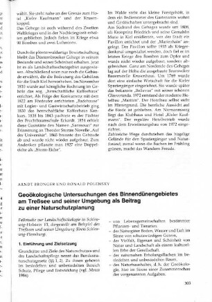 Geoökologische Untersuchungen des Binnendünengebietes am Treßsee und seiner Umgebung als Beitrag zu einer Naturschutzplanung