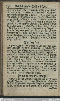 Feld- und Meilen-Maaß