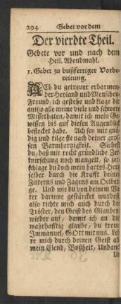 1. Gebet zu bußfertiger Vorbereitung.