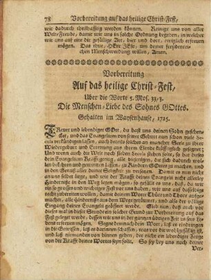 Vorbereitung Auf das heilige Christ-Fest, ...