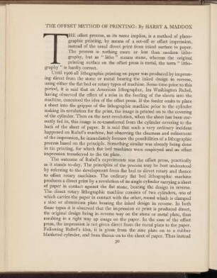 The offset method of printing