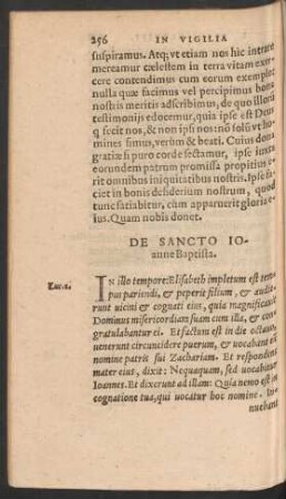 De Sancto Ioanne Baptista.