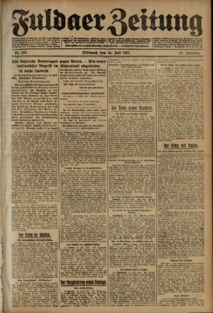 Ausgabe vom Mittwoch, den 14. Juli 1915.