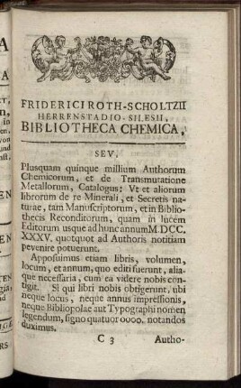 Bibliotheca Chemica.