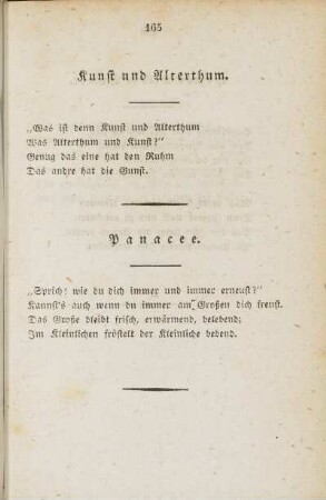 Kunst und Alterthum.