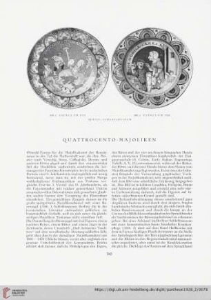 Quattrocento-Majoliken