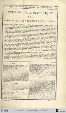 Chronologie historique des comtes et des vicomtes de Bourges