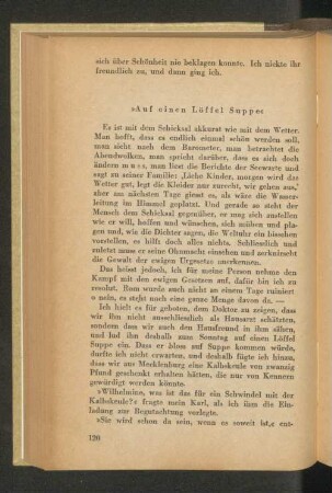 "Auf einen Löffel Suppe"