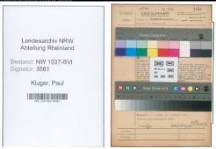 Entnazifizierung Paul Kluger , geb. 13.07.1906 (Geschaeftsfuehrer)
