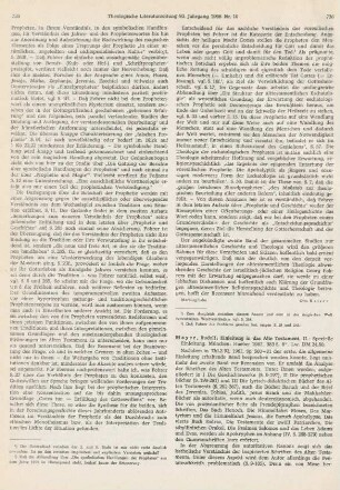 736-737 [Rezension] Mayer, Rudolf, Einleitung in das Alte Testament; II.Spezielle Einleitung