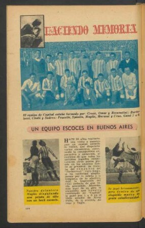 Haciendo memoria: Un equipo escoces en Buenos Aires