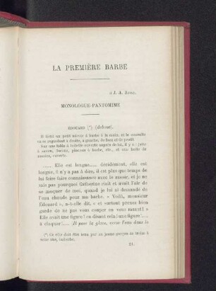 La première barbe