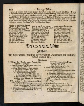 1168-1180, Der CXXXIX. Psalm