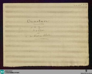 Die Zwei Worte. Excerpts - Don Mus.Ms. 1149|1 : orch; KWV 1103