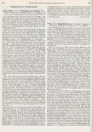 231-232 [Rezension] Grabner-Haider, Anton, Verkündigung als Einladung
